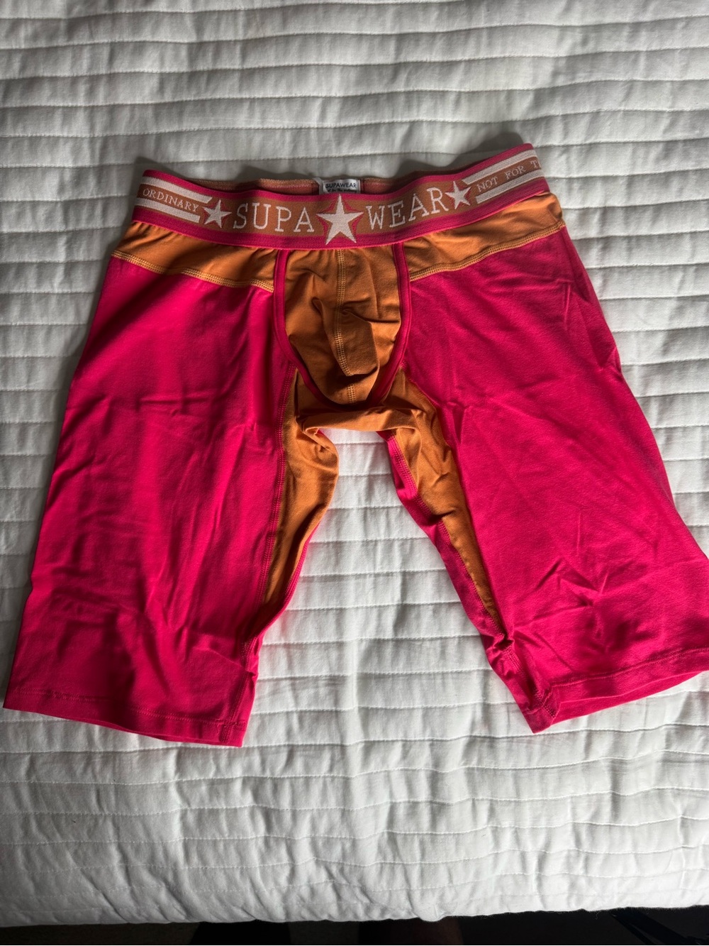 SUPAWEAR Men’s Pink & Orange Boxer Briefs – Supportive Everyday Fit